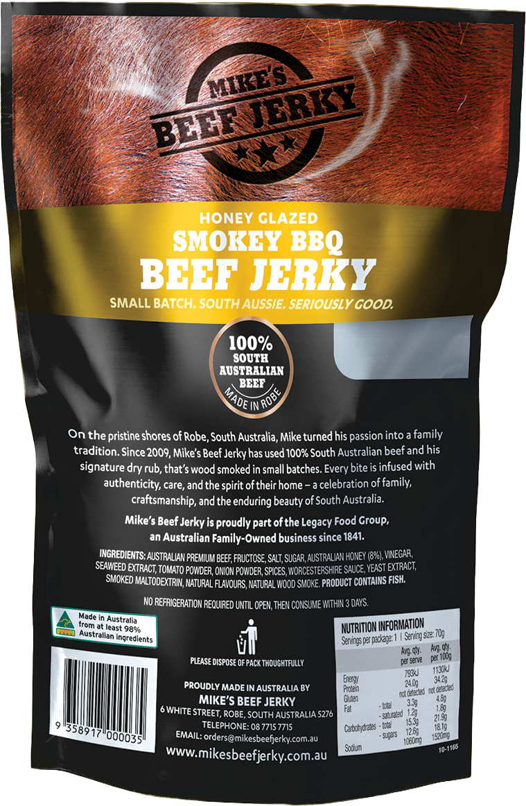 Mike's Beef Jerky Honey Glazed Smokey BBQ
