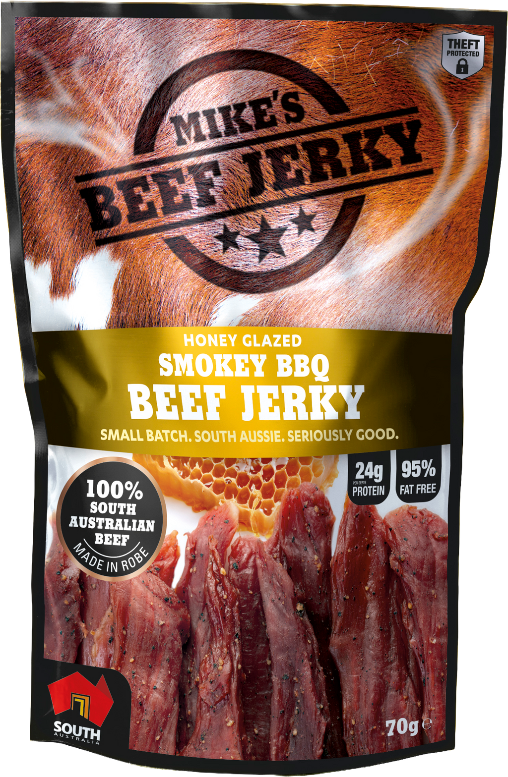 Mike's Beef Jerky Honey Glazed Smokey BBQ